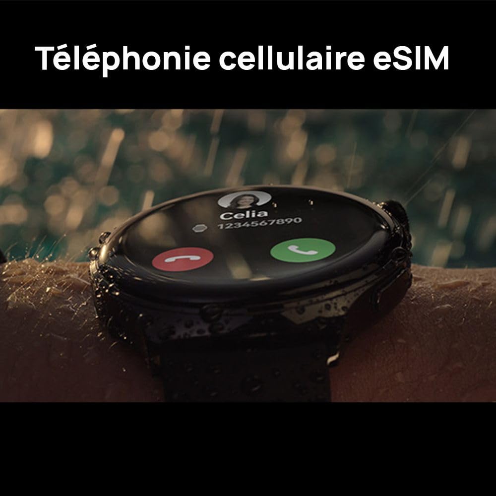 HUAWEI Watch 4 Reloj Inteligente,Análisis de ECG, Vista previa de un Minuto de los Siete Indicadores de Seguimiento de la Salud,Teléfono Celular eSIM, Dos Modos de batería,Compatible con iPhone y