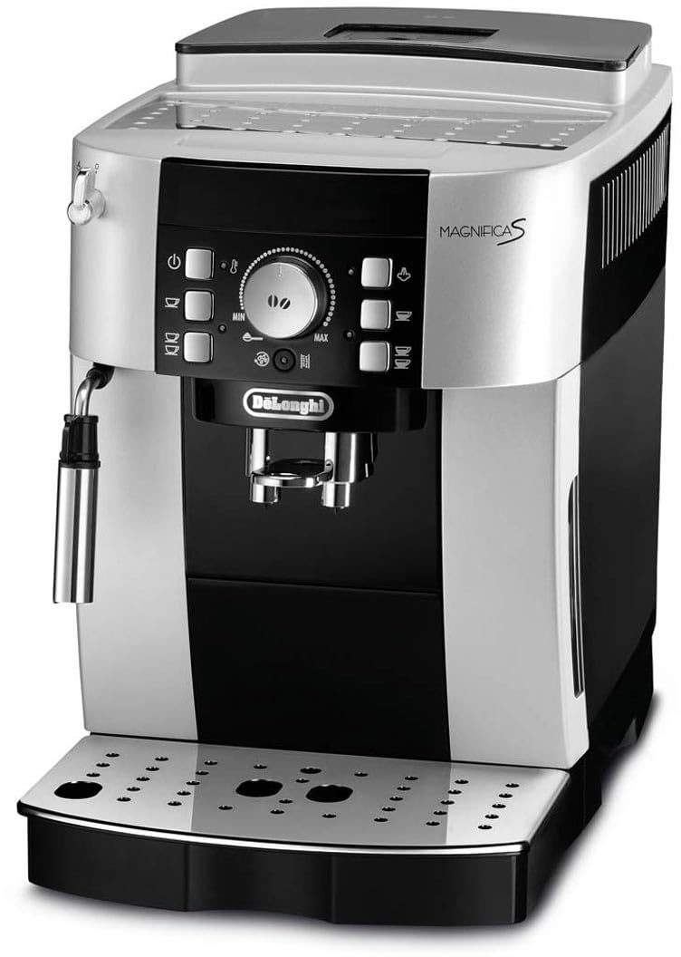 De'Longhi Perfetto ECAM 21.116.SB - Cafetera Superautomática, granos de café, café molido, 1.8 L, 15 bares, 1450 W, Negro y Plateado