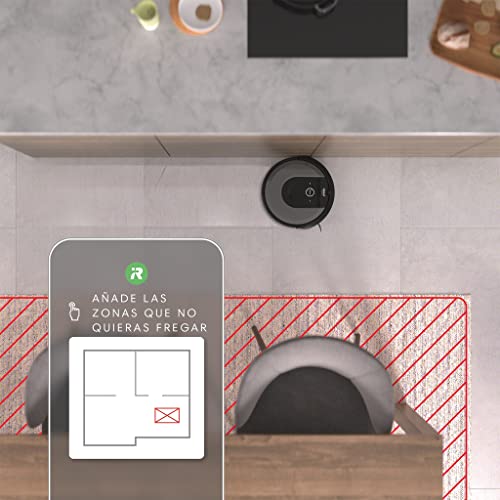 iRobot Roomba Combo i8 Robot Aspirador y Friegasuelos 2 en 1 Cepillos Goma antienredos Ideal Mascotas Mapeo avanzado y selección Zonas Navegación Inteligente Recarga y reanuda Control por Voz y App.