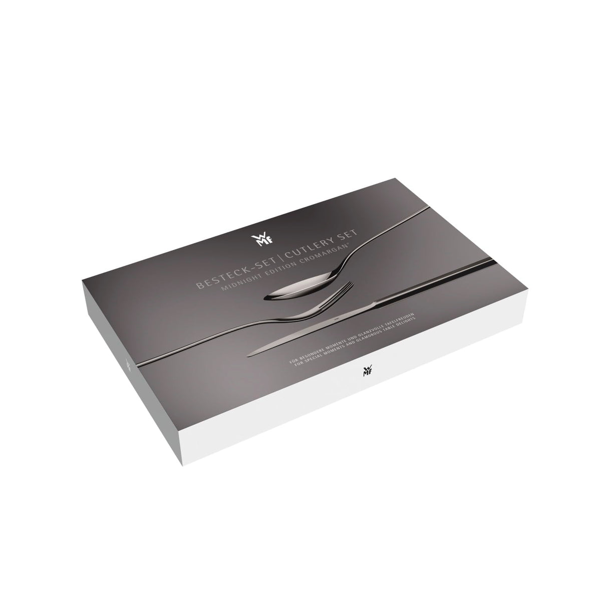 WMF Sitello Midnight Edition Cubertería 30 Piezas para 6 Personas, Acero Inoxidable Cromargan Pulido, Acabado Amartillado Brillante Negro