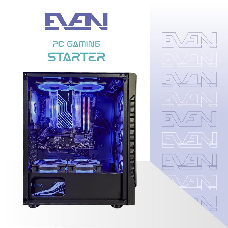 EVEN - PC Gaming Starter Ryzen 5 5600G | 16GB DDR4 RAM| 500GB NVME SSD|5X Ventiladores | Sin Sistema Operativo