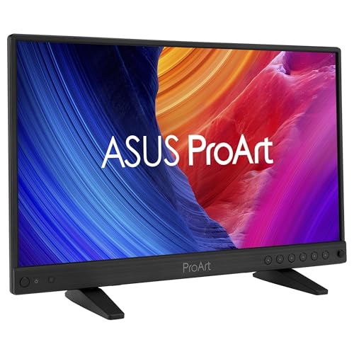ASUS ProArt Display PA16USV - Monitor Profesional de 15,6", 4K UHD (3840 x 2160), IPS, HDR-10, 100% sRGB, Rec.709, ΔE<2, Calman, 12G-SDI, HDMI, USB-C, Caja Reutilizable, sostenibilidad ecológica
