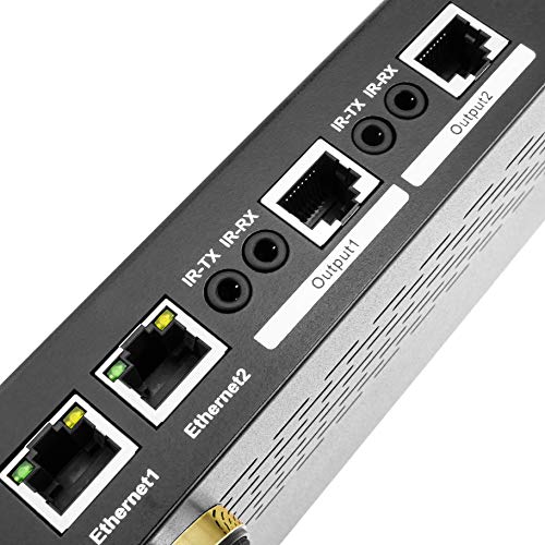 BeMatik - Extensor HDMI UltraHD 4K 2K FullHD 1080p Cat.5e Cat.6 HDBaseT HDBT 100m - Transmisor 4 Puertos (HB046)