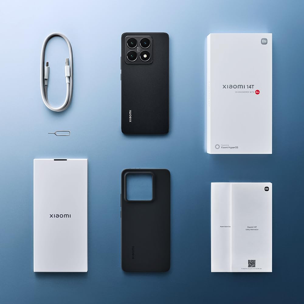 Xiaomi 14T – Smartphone de 12+256GB, Lentes Leica Summilux, MediaTek Dimensity 8300 Ultra, Pantalla AMOLED de 6,67'' 144Hz, HyperCharge 67W, Azul Titanio (Versión ES)