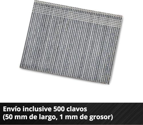 Einhell Profesional Clavadora con baterías FIXETTO 18/50 N Power X-Change (18V, 60 tiro/min, máx. 50 mm de longitud de clavo, tiro individual/en serie, incl. 500 clavos, sin batería)
