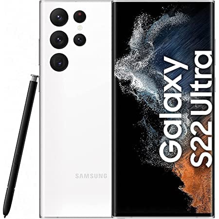 SAMSUNG Galaxy S22 Ultra 5G, 256GB, Blanco Fantasma (Reacondicionado), Original de fábrica (Corea del Sur), Exclusivo para el Mercado Europeo (Versión Internacional)