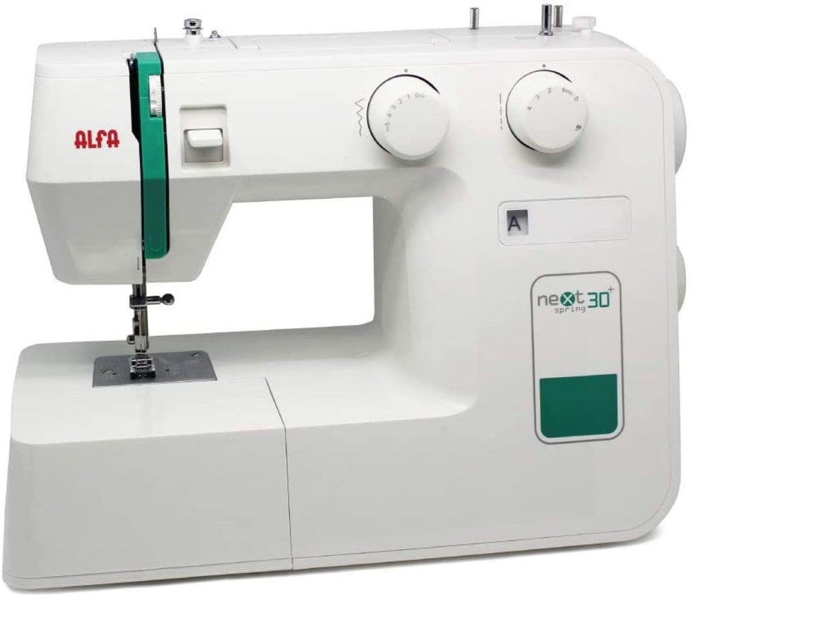 ALFA Next 30+ Spring Máquina de Coser, Verde, 30 X 19 X 37 Cm