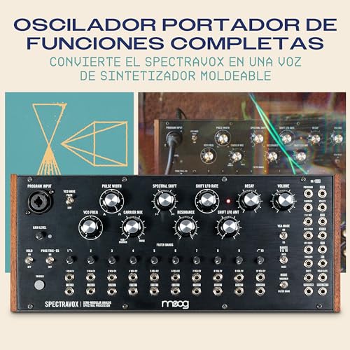 MOOG Spectravox - procesador espectral analógico semimodular con banco de filtros CV/vocoder, oscilador controlado por voltaje y salida de auriculares