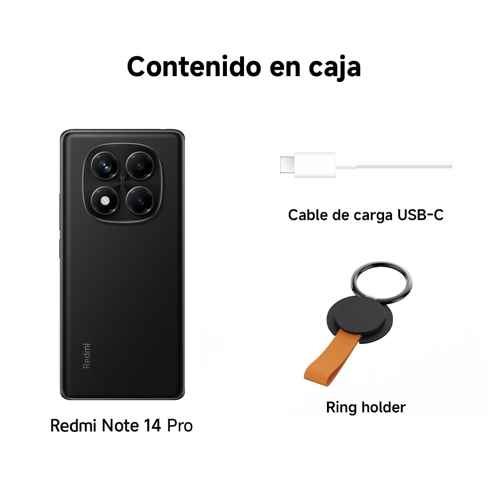 XIAOMI Redmi Note 14 Pro - Smartphone de 8+256GB, Pantalla de 6.67" AMOLED FHD+ 120Hz, MediaTek Helio G100-Ultra, cámara de 200MP, TurboCharge 45W, 5500 mAh, Cargador no Incluido, Azul (Versión ES)