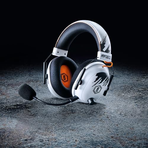 Razer BlackShark V2 Pro - Auriculares Inalámbricos para Esports (Diafragmas de Titanio de 50 mm TriForce, Micrófono Supercardioide HyperClear, Cancelación Pasiva de Ruido Avanzada) Rainbow Six Siege