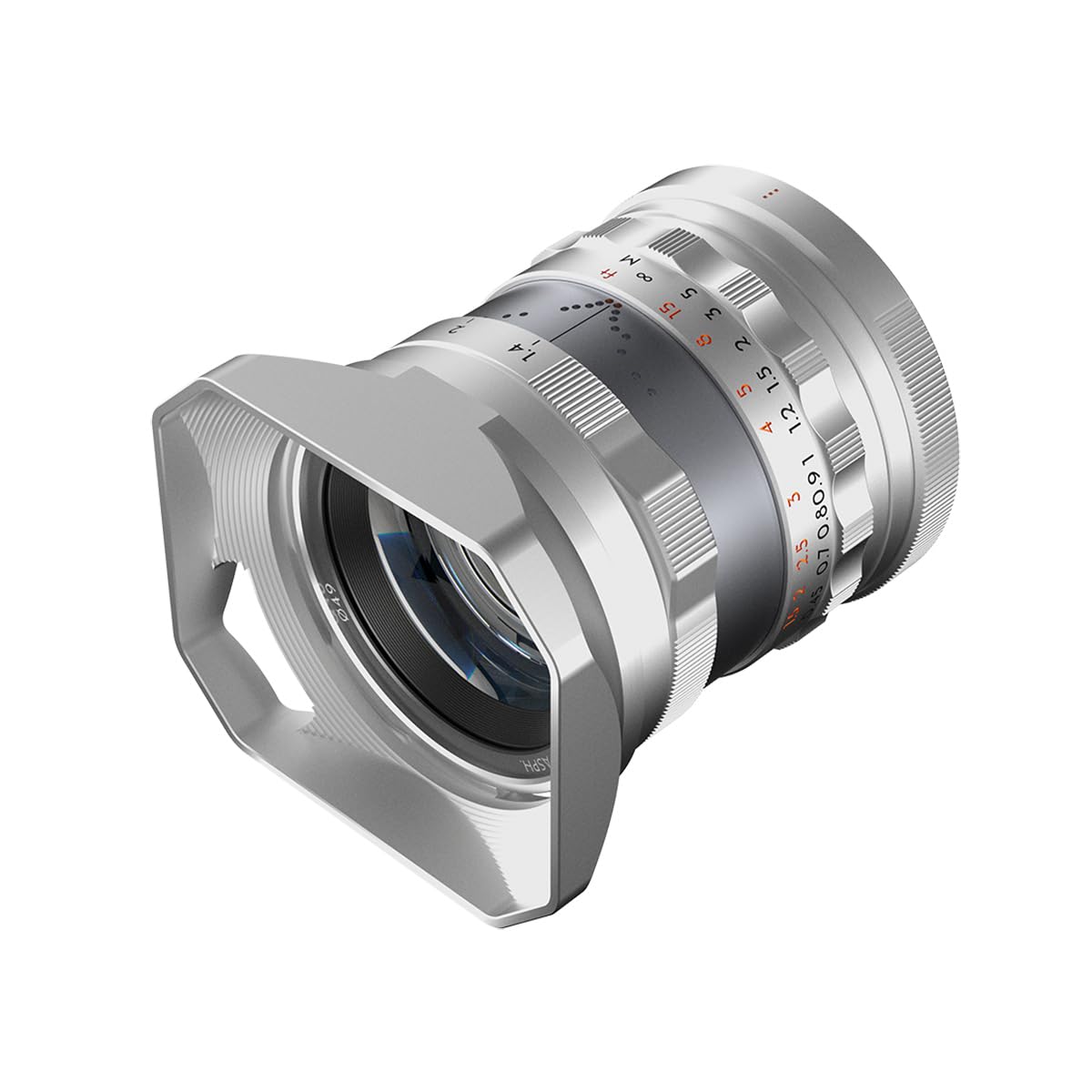 THYPOCH Lente de fotografía de Marco Completo Simera de 35 mm f1.4 para Fujifilm X Mount – Plata