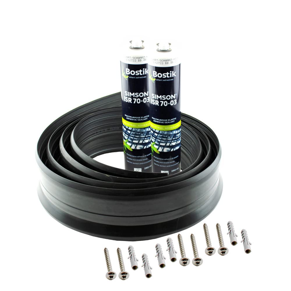 HÖRMANN Umbral de tormenta (junta para puerta de garaje, color negro, 6 m, contra viento y agua) 4015952