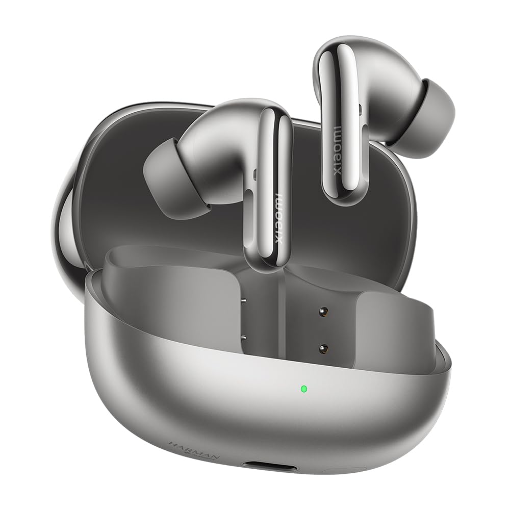 XIAOMI Buds 5 Pro, Auriculares inalámbricos, cancelación de Ruido, Harman Audio EFX, Qualcomm aptX Lossless Audio, diseño ergonómico, hasta 36 Horas de batería, Gris Titanio (Versión Bluetooth)