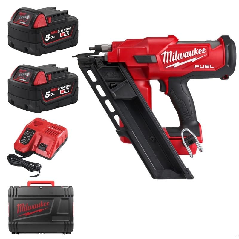 Milwaukke M18 FFNS-502C M18 FUEL - Clavadora con batería y dispositivo de carga