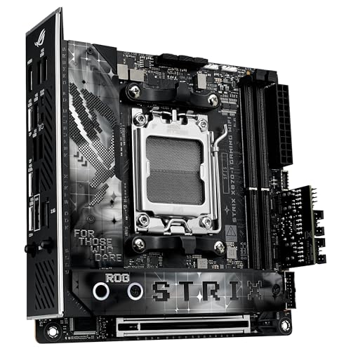 ASUS ROG Strix X870-I Gaming WiFi - Placa Base AMD Mini-ITX, 10+2+1 etapas de Potencia, DDR5, 2X M.2, PCIe 5.0 Compatible con GPU de última generación, WiFi 7, USB4, ROG Strix HIVE II