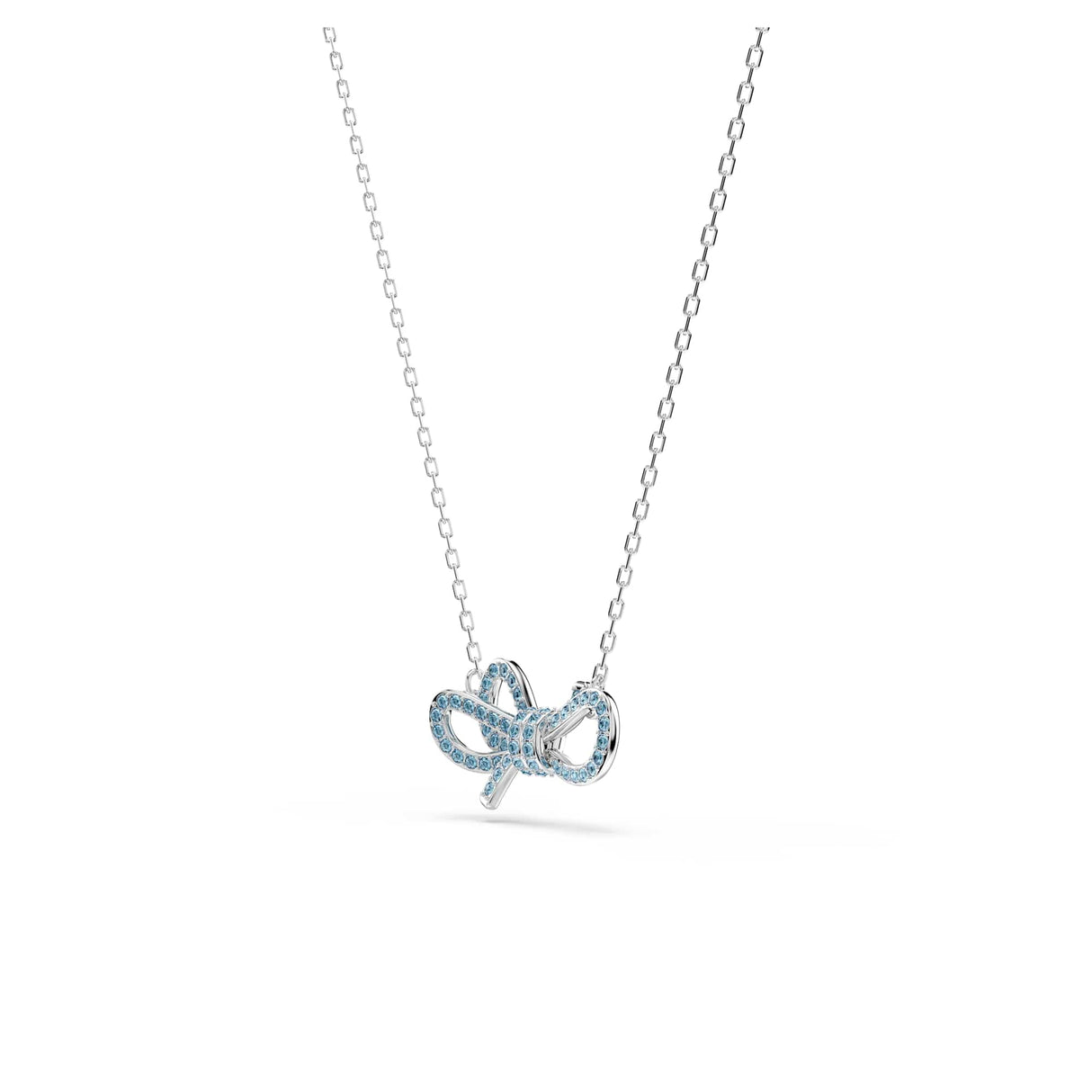 Swarovski Conjunto Lifelong Bow, Lazo, Azul, Baño de rodio