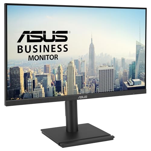 ASUS VA27DQFS Monitor profesional de 27 Pulgadas, IPS, Full HD, sin marco, 100 Hz, Adaptive-Sync, MPRT de 1 ms, HDMI, DisplayPort, VGA, luz azul baja, antiparpadeo, diseño ergonómico, montaje en pared