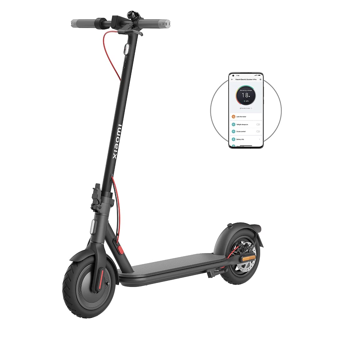 Xiaomi Scooter eléctrico 4, indicadores de dirección integrados, plegable, motor 300 W, autonomía 35 km, freno de disco trasero, neumáticos de 10 pulgadas, recuperación energética KERS, control Xiaomi