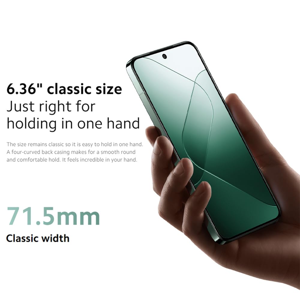 Xiaomi 14 Smartphone, 12 + 512 GB móvil sin contrato, pantalla AMOLED de 120 Hz de 6,36 pulgadas, Snapdragon 8 Gen3, 4610 mAh, 90 W HyperCharge, IP68 resistente al polvo y al agua, cámara Leica