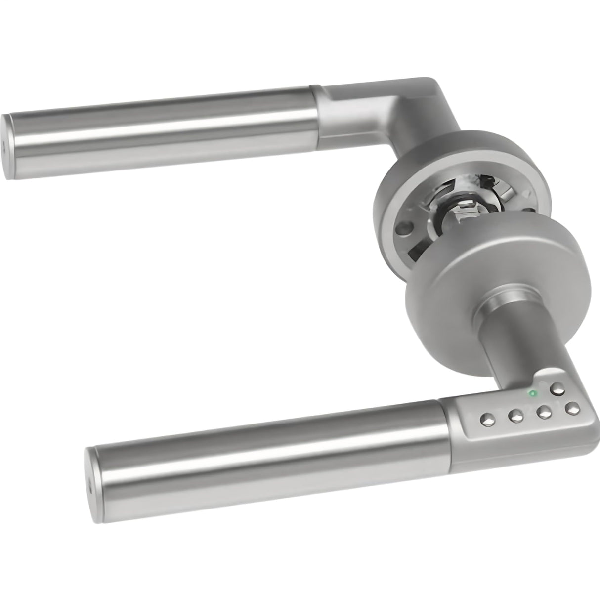 Yale Manilla Electrónica de Puerta Izquierda, Acero Inoxidable, Código PIN con Hasta 9 Usuarios + 1 Maestro, Instalación Inalámbrica, Ideal para Viviendas, Oficinas y Entradas Secundarias