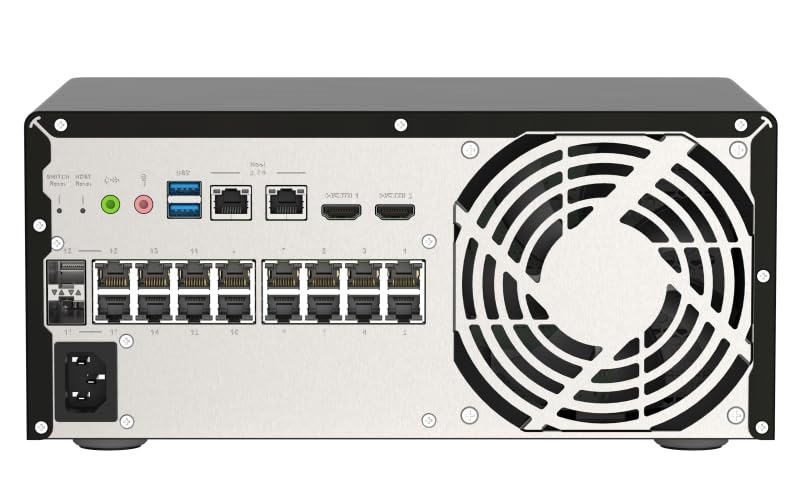 QNAP QGD-3014-16PT-8G - Conmutador PoE Inteligente de Escritorio - Solución de vigilancia IP Inteligente optimizada para costos, Negro