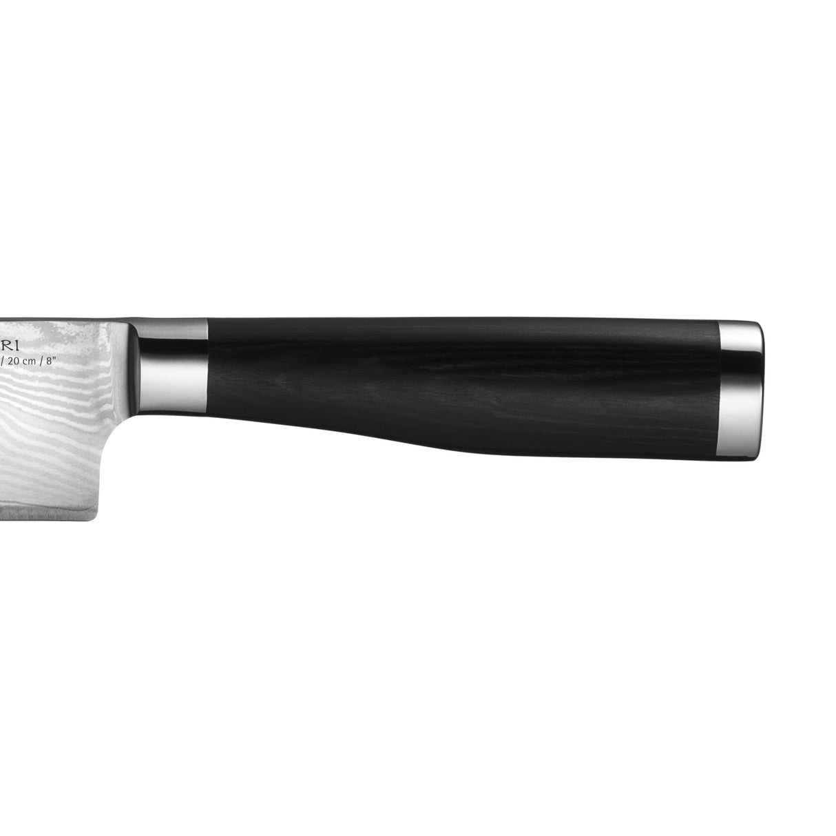 WMF Yari Cuchillo Cocinero, Hoja Especial japonés (67 Capas, Resistente a la corrosión y Extremadamente Dura VG 10 de Acero), Negro, 3 Piezas