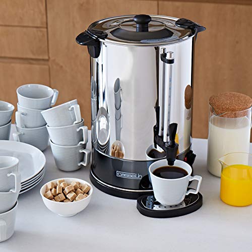 Casselin cpc100s percolador de café (100 tazas SP, acero inoxidable