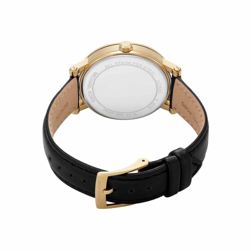 Michael Kors Corey Reloj Mujer, Movimiento de Cuarzo Tres Agujas con Correa de Acero Inoxidable o Cuero