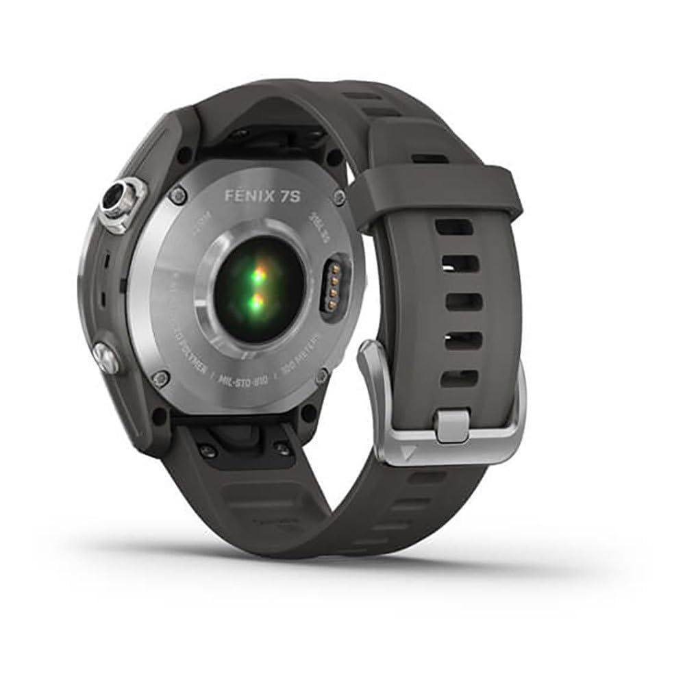 Garmin fēnix 7S - Reloj GPS multideporte con pantalla táctil y funciones superiores, frecuencia cardíaca, mapas y música, Gris Plata, 42 mm