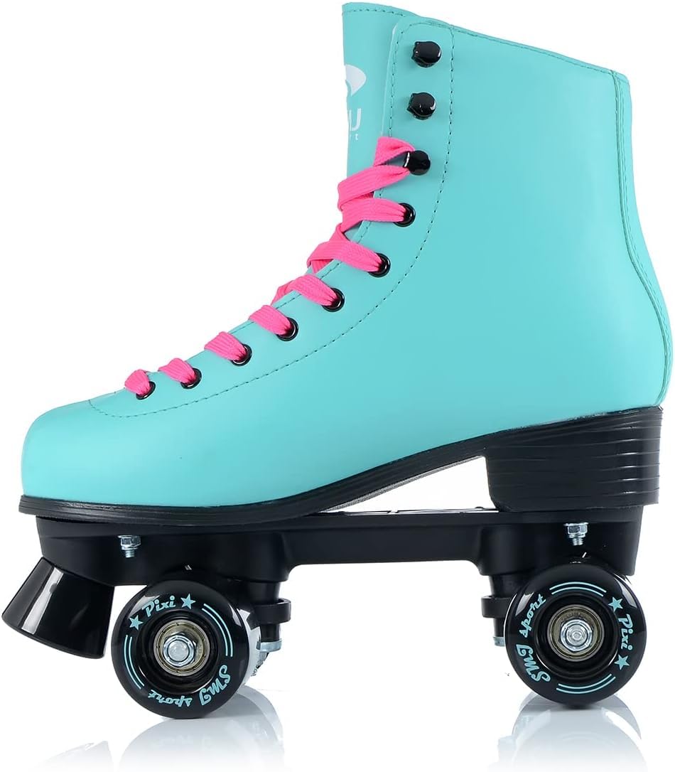 SMJ Sport - Patines de Ruedas para Mujer, Estilo Retro, con rodamientos de Bolas ABEC 7, Color Turquesa, Talla 35, 36, 37, 38, 39, 40, 41, Turquesa, Talla 38