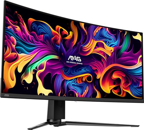 MSI mag 341CQP QD-OLED Monitor Gaming Curvo UWQHD de 34", 1800R, Panel Quantum Dot OLED 3440 x 1440, 175Hz / 0.03ms, 99% DCI-P3, ΔE≤2, DisplayHDR True Black 400, KVM, DP 1.4a, HDMI 2.1, USB Tipo-C