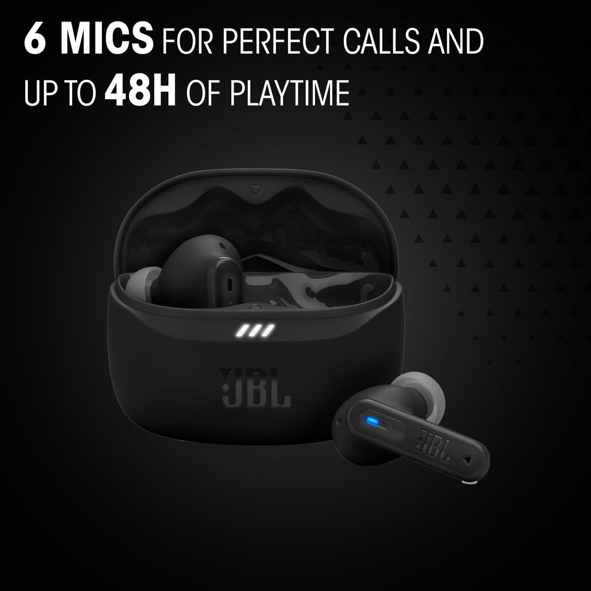 JBL Tune Beam 2, Auriculares inalámbricos con cancelación de Ruido y Bluetooth, hasta 48 hrs de autonomía, IP54 Resistentes al Agua y al Polvo, conexión multipunto y diseño ergonómico, Blanco