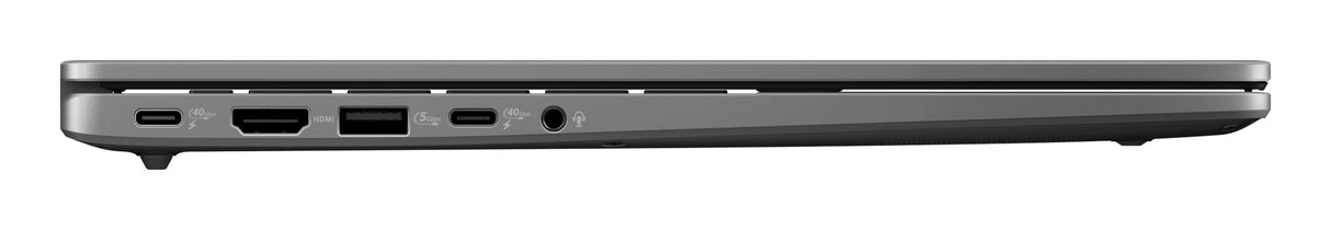 ASUS Vivobook S 14 S3407QA-KP014W Copilot+ PC - ORD.Portátil 14" WQXGA (Qualcomm Snapdragon X (X1-26-100), 16GB RAM, 1TB SSD, Qualcomm Adreno GPU, Win 11 Home) Gris Mate - Teclado QWERTY español