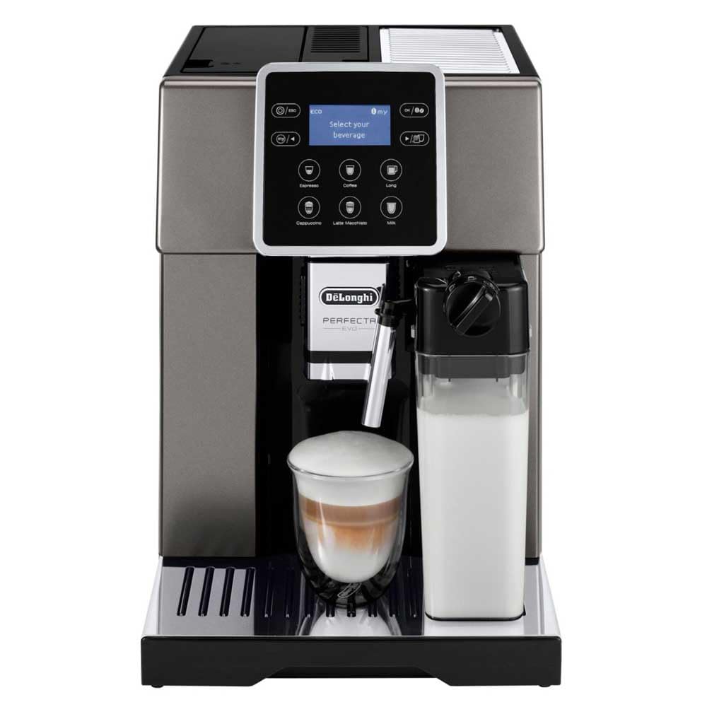 De'Longhi Perfetto - Perfecta Evo - Máquina Automática de Café en Grano, Espresso, Cappuccino, ESAM420.80.TB, Titanio, Negro