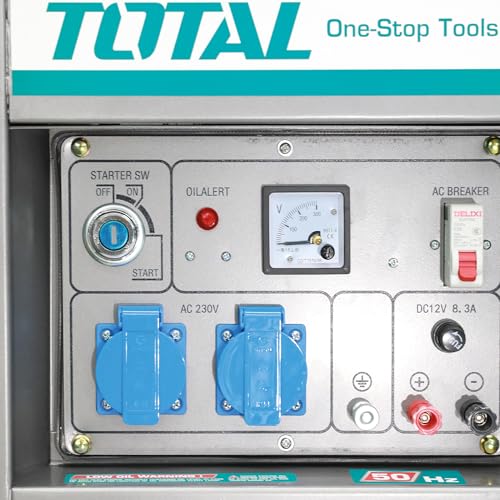TOTAL - Generador Electrico Diesel | 5000 W | Grupo Electrogeno Silencioso | Monofasico | Mod. Tp450001