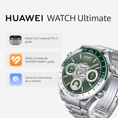 HUAWEI Watch Ultimate Smartwatches, Reloj de Metal Líquido a Base de Circonio, Modo de Golf, Resistencia al Agua a 100 Metros, Dos Semanas de Batería, GPS, Llamadas Bluetooth, iOS & Android, Green