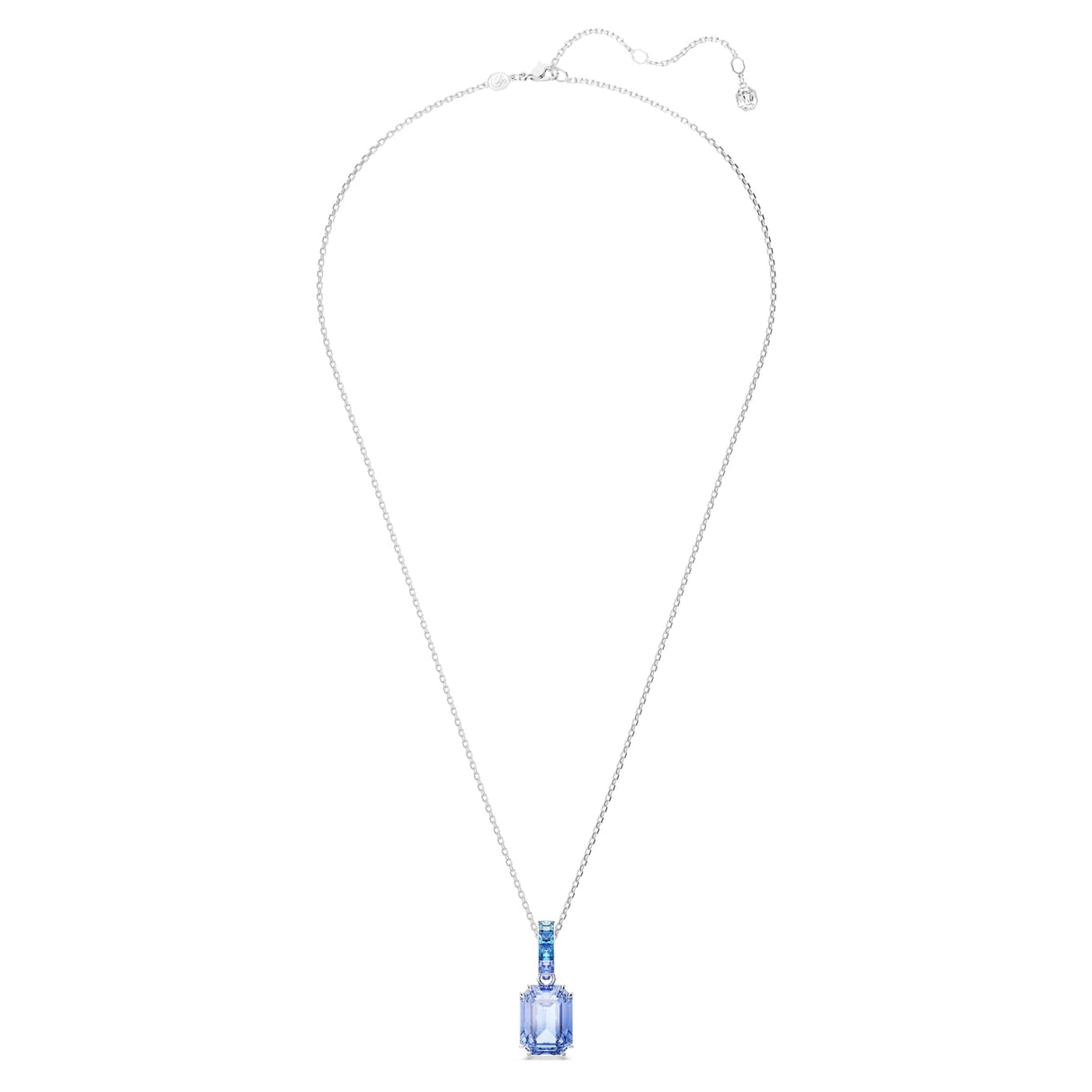 Swarovski Colgante Millenia, Talla octogonal, Azul, Baño de rodio