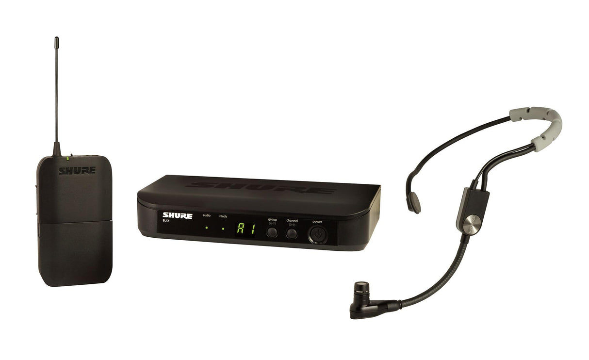 Micrófono inalámbrico Shure BLX14/SM35 - Adecuado para oradores y Artistas - Batería de 14 Horas, Alcance de 100m - Incluye micrófono de Diadema y Receptor de Canal único - Banda T11