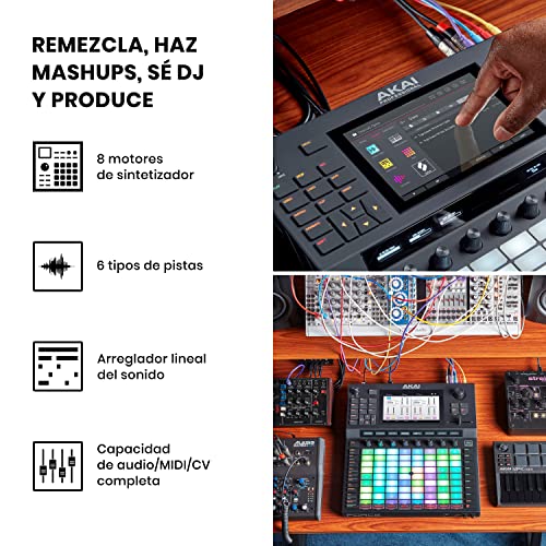 AKAI Professional FORCE – Sistema autónomo de producción musical, secuenciador MIDI y motores de sintetizador, muestreo MPC y lanzamiento de clips estilo Ableton