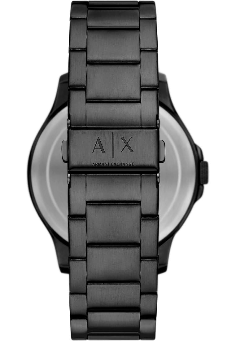 Armani Exchange Orologio da uomo, Movimento al quarzo multifunzione e cassa da 46 mm con cinturino in Acciaio inossidabile
