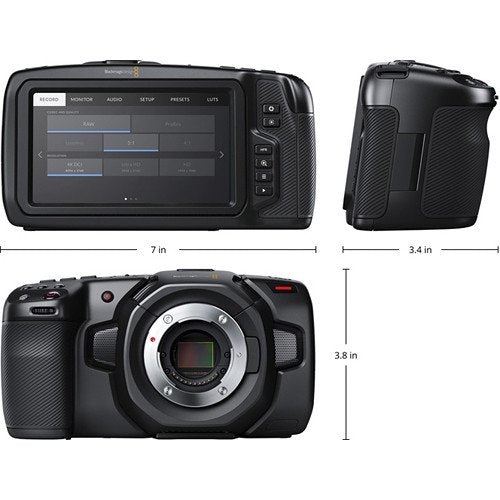 Blackmagic Design Pocket Cinema Camera 4K - Videocámara (Micro Cuatro Tercios, Tarjeta de Memoria, CFast 2.0,SD, Raw, Automático/Manual, 12,7 cm (5"))