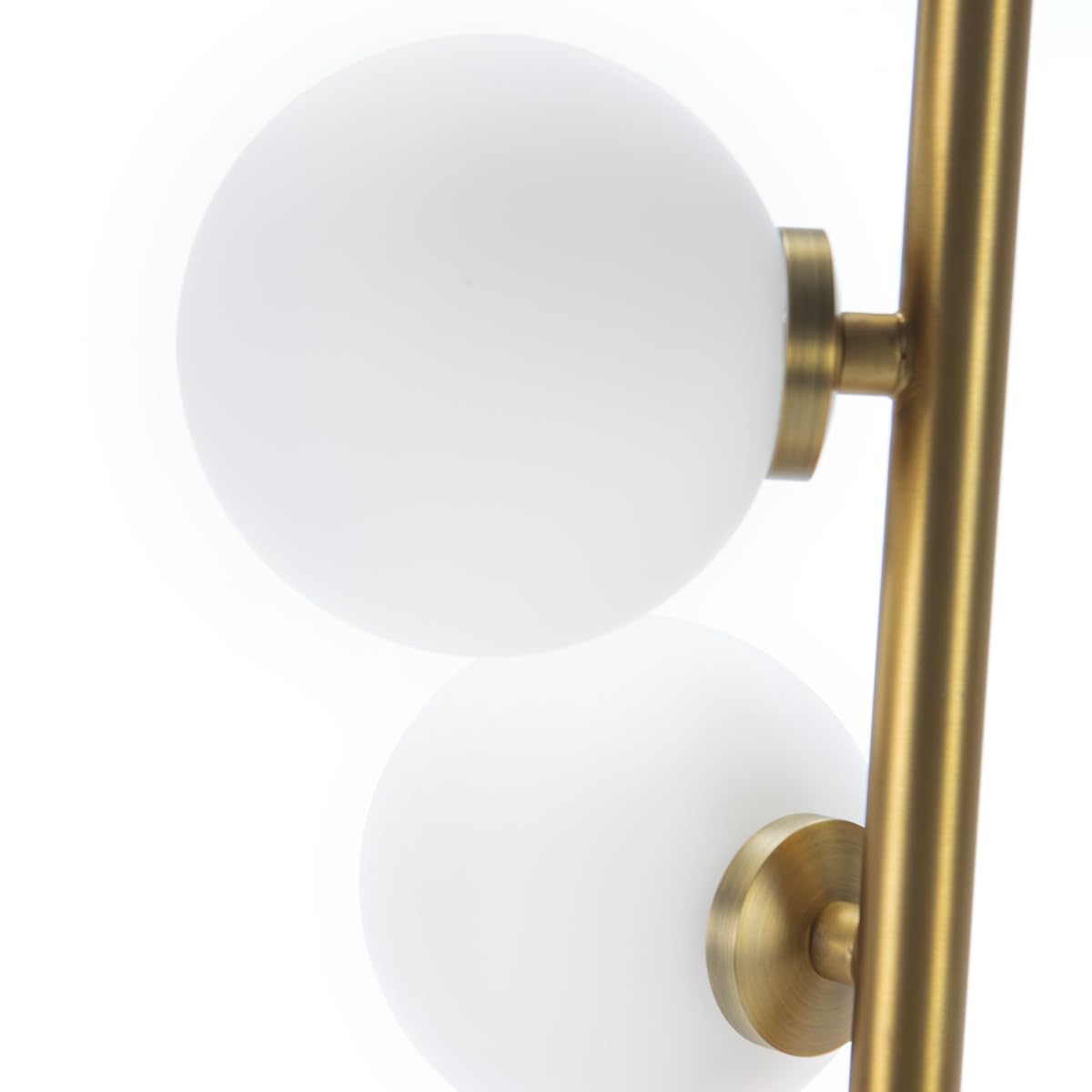 LAMPARA SOBREMESA 22X22X61 CRISTAL BLANCO/MARMOL BLANCO/METAL DORADO