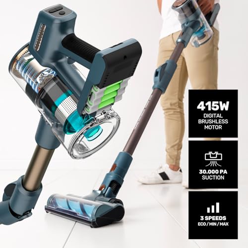 Taurus – Aspiradora Homeland Digital Animal Flex | 415W | 3 velocidades | Sin Cable | Batería 3h | 60min autonomía | Giro 180º | LED óptico | 2 Cepillos