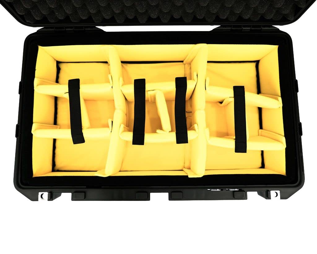 PELI 1555 Air Maleta Ultra Resistente y Ligera para Equipos fotográficos Profesionales, estanca e Impermeable al Polvo, 36L de Capacidad, Fabricada en EE.UU., con divisores Acolchados, Color Negro