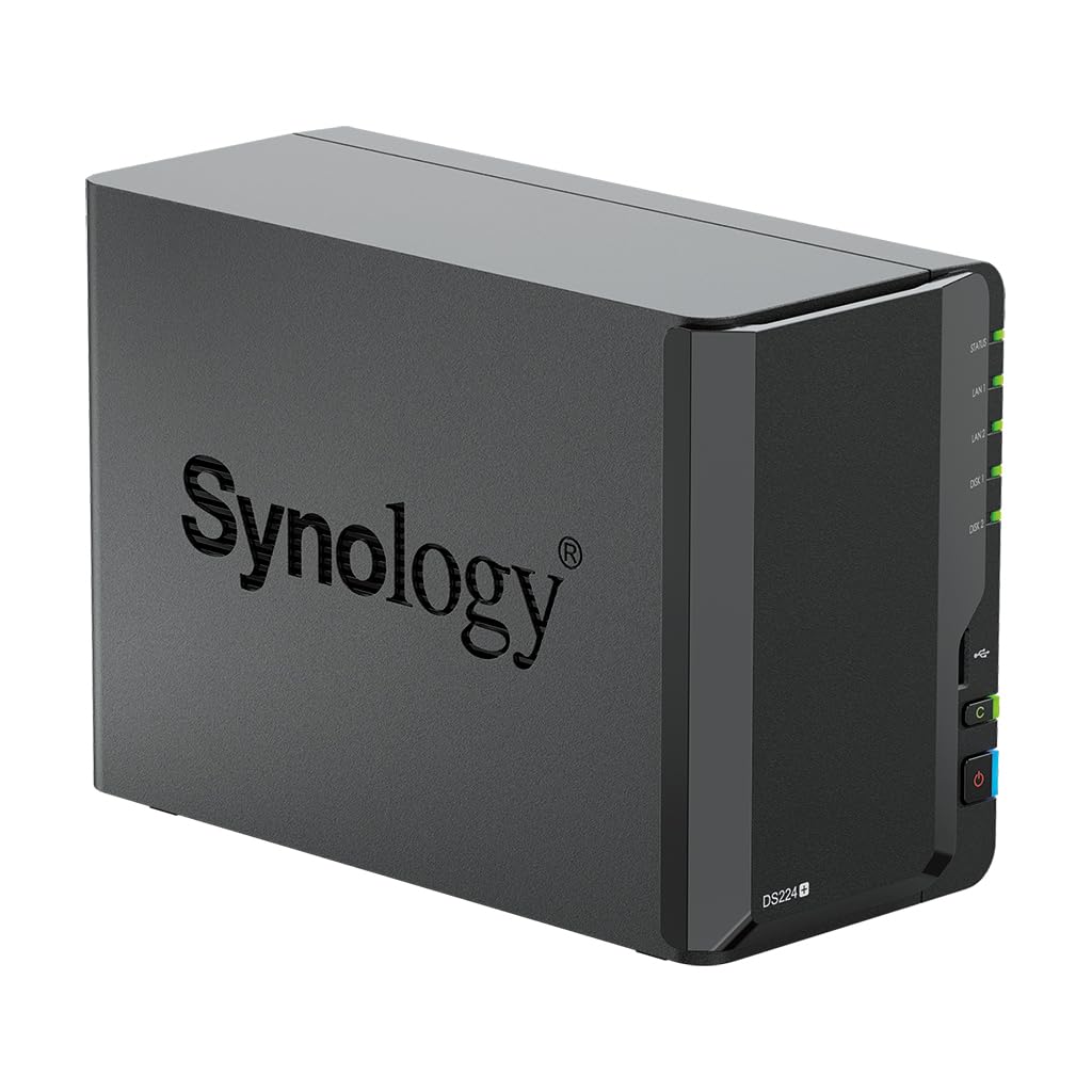 Synology DS224+ 6GB NAS 16TB (2X 8TB) HAT3300, ensamblado y Probado con SE DSM Instalado