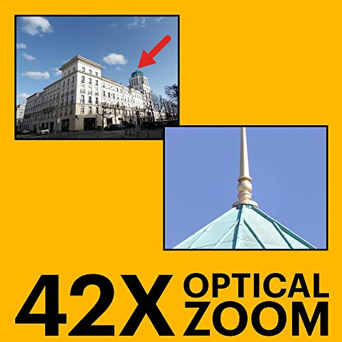 KODAK Pixpro Astro Zoom AZ425 - Cámara Digital Bridge, Zoom Óptico 42X, Gran Angular de 24 mm, 20 Megapíxeles, LCD 3, Video Full HD 1080p, Batería Li-ion - Roja