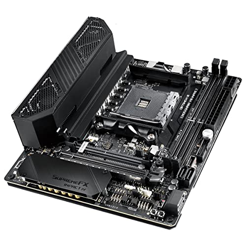 ASUS ROG Crosshair VIII Impact - Placa base Gaming mini-DTX AMD AM4 X570 con tarjeta SO-DIMM.2 (dos M.2), Wi-Fi 6, PCIe 4.0, sonido SupremeFX, iluminación Aura Sync RGB, SATA 6 Gb/s y USB 3.2 Gen. 2