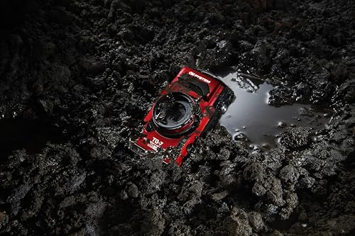 OM SYSTEM Cámara Tough TG-7, 12 MP, Resistente al Agua y a los Golpes, Modos de Disparo subacuático y Macro, vídeo 4K, Zoom Angular de 4X (sucesora de la Olympus TG-6), Rojo