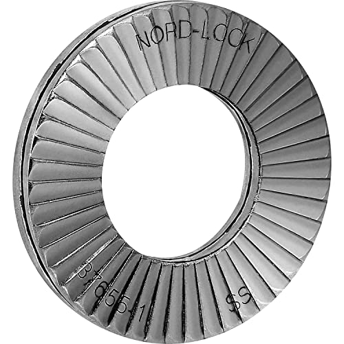 NORD-LOCK Discos de seguridad de cuña NL12spss de acero inoxidable A4, según DIN25201. Contenido: 100 unidades, plata