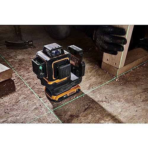 DEWALT DCLE34031D1-QW - Nivel láser autonivelante verde de 3 líneas 360° con batería 18V Li-Ion 2Ah